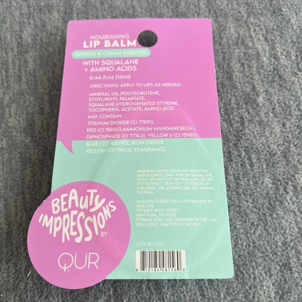 Beauty Impressions Nourishing Lip Balm Berries & Cream Viral TikTok Squalane New